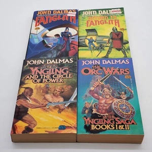 John Dalmas Vtg PB Book Lot Yngling 3 Omnibus & Fanglith Series 1 2 Fantasy - Picture 1 of 10