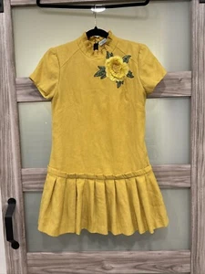 Nem Yellow Girls Dress Drop Waist - Picture 1 of 10