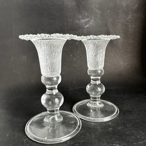 Kerzenständer 2er Set Masserini Barocco Glashalter Vintage 5,5” x 3,5” - Bild 1 von 15