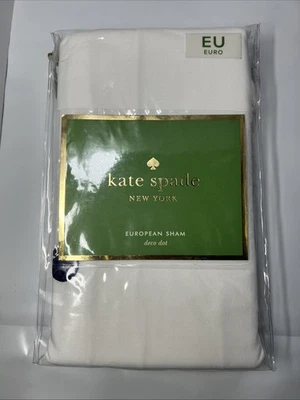 Kate Spade New York Deco Dot Euro Pillow Sham 26” X 26” pontos brancos/marinhos - Imagem 1 de 4