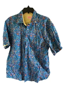Inserch Collezione Uomo Hemd Gr. XL Leinenmischung blau und orange kurzarm - Bild 1 von 6