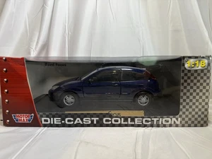 Motormax 1:18 Scale Ford Focus - Diecast Model Car Dark Blue MIB Very Rare - Picture 1 of 7