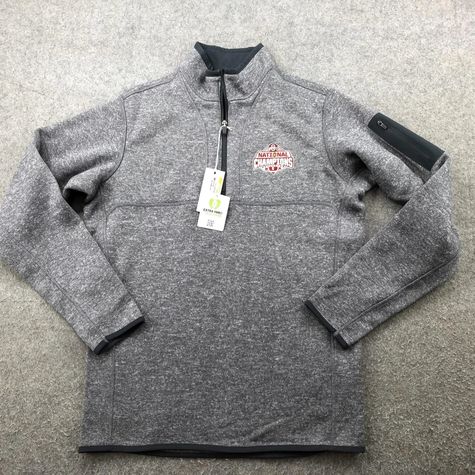 Ohio State Buckeyes Pullover Mens Medium Gray NCAA Football Antigua Fortune - Image 1 of 4