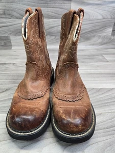 ARIAT Boots Women’s 7.5 B Fatbaby Western Cowboy Saddle Brown Leather 10000860 - Picture 1 of 9