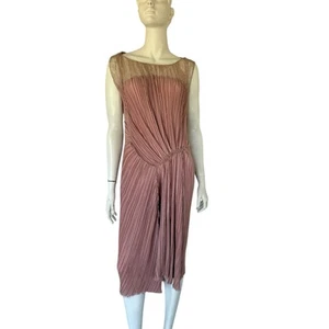 Vestido Nina Ricci Blush Rosa con Encaje Talla 38/M/6 - Imagen 1 de 7