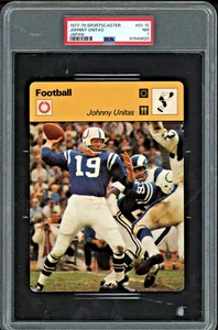 10x6 1977-79 Sportscaster Japan Football #01-15 Johnny John Unitas HOF PSA 7 NM - Picture 1 of 2