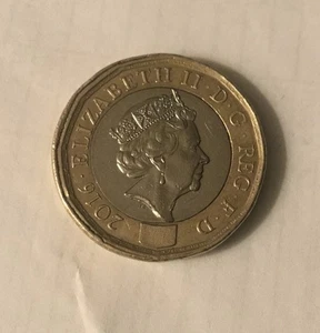 2016 £1 One Pound Münze - Teilweiser Kragenfehler / Fehlprägung / Offset - Royal Mint - Bild 1 von 7