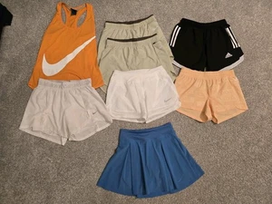 Nike Adidas Ladies Size XS Shorts Tank Top Lot 8 Items - Picture 1 of 3