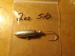 20 2oz Spearhead Jigs Eagle Claw Saltwater Hooks 4/0 - 7/0 You Choose Size - Bild 1 von 10
