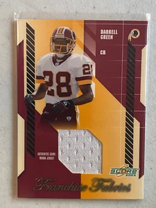 Darrell Green 2003 Score Franchise Fabrics Game Worn Jersey Patch Redskins /250 - Picture 1 of 2