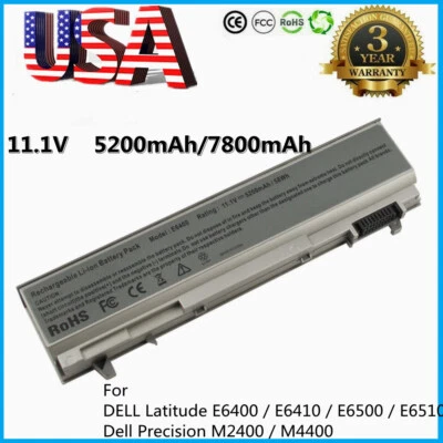 Batería de 6/9 celdas para Dell Latitude E6400 E6410 E6500 E6510 PT434 W1193 4M529 Foto 1 de 4