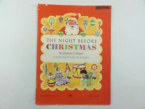 The Night Before Christmas Vintage 1950 Paperback Softcover Book Clement C Moore - Imagen 1 de 12