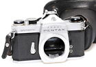 Pentax Asahi Spotmatic SP chrome camera w/ black leather case