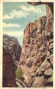 Postal Hanging Rock Royal Gorge Colorado vista aérea 1919 - Imagen 1 de 2