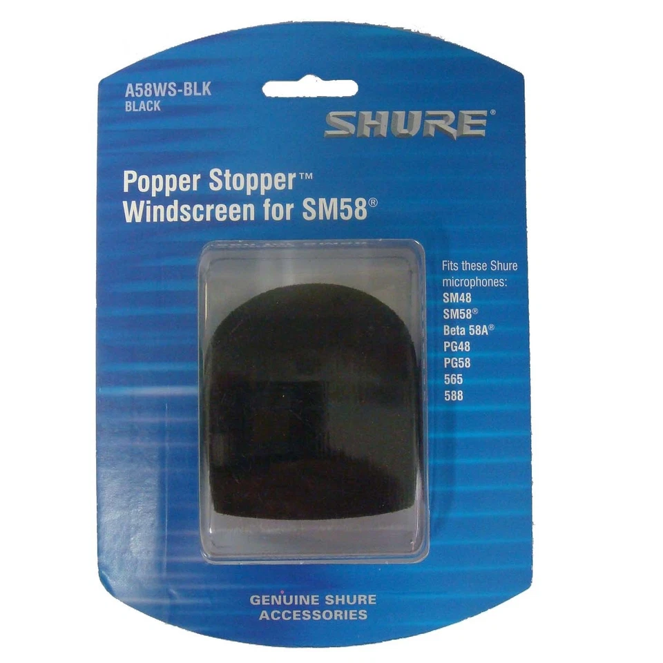 Parabrisas Shure A58WS-BLK Popper Stopper para micrófonos Shure negro Foto 1 de 1