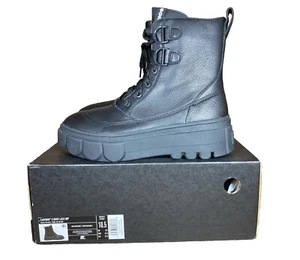 Sorel Caribou X Waterproof Leather Chunky Black Lace Up Boot Women's 10.5 🖤 - Picture 1 of 9