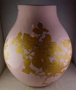 Ikea Hella Jongerius Pink & Gold Large Asian Theme Vase Jonsberg - Picture 1 of 6