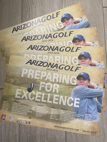 2013/14 Arizona UofA Wildcats 11x17 Team Golf Poster Lot4 Kolton Lapa RARE! Cover