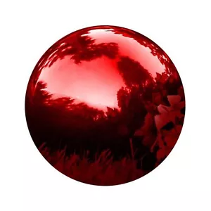 25 cm/10 inch Garden Sphere Mirror Gazing Ball,Red Stainless Steel Polished R... - Picture 1 of 5