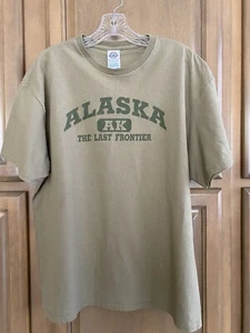 ALASKA The Last Frontier Green T-Shirt Tee ~ Mens Size XL ~ Cotton - Picture 1 of 8