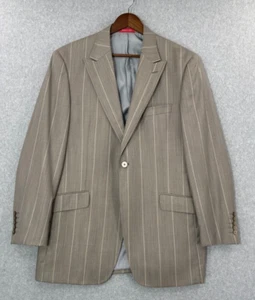 Tiglio Rosso Jacket 42R Gray Stripe Super 150s Wool Made Italy Blazer Sport Coat - Picture 1 of 16