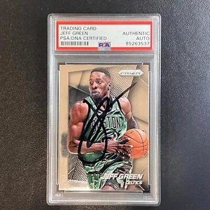 2014-15 Panini Prizm #65 Jeff Green Signed Card AUTO PSA/DNA Slabbed Celtics - Picture 1 of 2