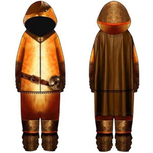 Puss in Boots Cosplay Costume Jumpsuit Sleepwear Outfits Halloween Party Suit - Picture 1 of 3