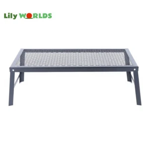 Folding Campfire Grill Fire Pit Cooking Grate Bbq Rack Griddle Plate With Legs - Picture 1 of 16
