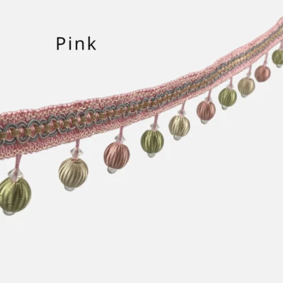 12M Cuentas Bola Borla Borla Bordes Coser Artesanía Decoración del Hogar Cortina Pantalla Moderna Foto 1 de 4