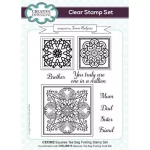Creative Expressions Jamie Rogers Clear Stamp Teebeutel faltbare Quadrate - Bild 1 von 3