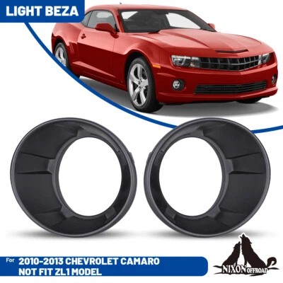 For 2010-2013 Chevrolet Camaro Fog Lights Bezels Cover Black Front Lamps Frames  Foto 1 de 4