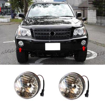 For Toyota Highlander KLUGER 2001-2002-2003 Front Bumper Fog Lights DRL Lamps - Imagem 1 de 3