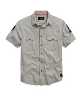CAMISA GRIS MANGA CORTA APROBADA POR MONO GRASA HARLEY-DAVIDSON #1 PARA HOMBRE DELGADA L/XL - Imagen 1 de 10
