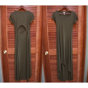 Green Maxi Dress Small Summer Dress Beach Coverup Cutout Dress Long Dress NWOT - Picture 1 of 3