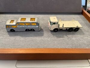 Vintage matchbox no 66 Coach and no 56 girder truck---See Note