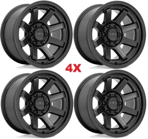 17 ALL BLACK WHEELS RIMS F-150 F150 TRAIL KM723 KMC - Picture 1 of 7