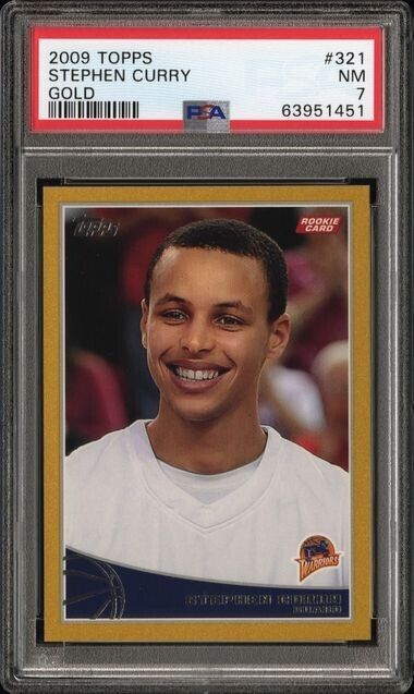 2009 Topps Gold Stephen Curry #: 1657/2009. Graded PSA 7- NM