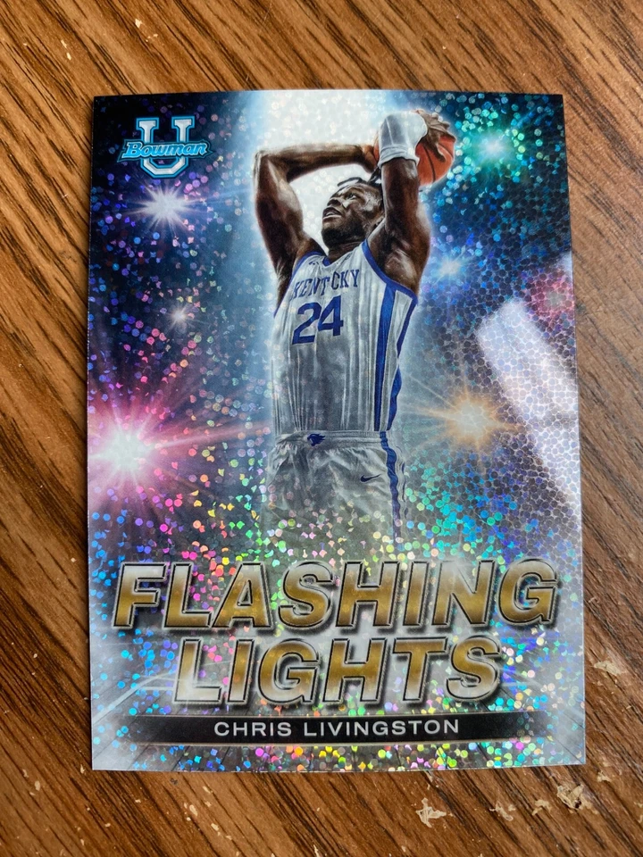 2022-23 Bowman's Best U University CHRIS LIVINGSTON Speckle Flashing Lights SP - Image 1 of 1