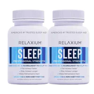 2Packs Relaxium Sleep Natural Dietary Supplement for Better Sleep 120 Capsules - Picture 1 of 6