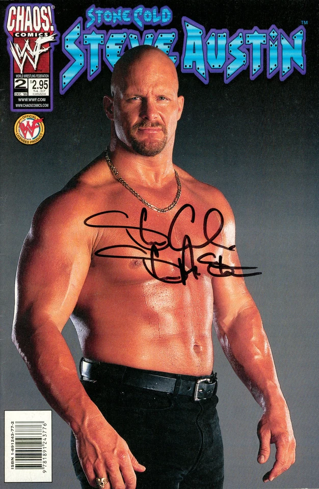 Cómic Stone Cold Steve Austin firmado WWF Foto 1 de 1
