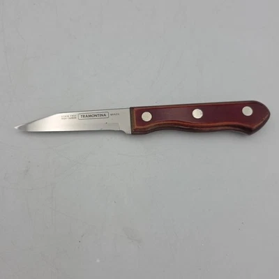 Cuchillo de Pelar Cocina Tramontina 3" Alto Carbono Libre de Manchas Triple Remache Brasil Foto 1 de 4