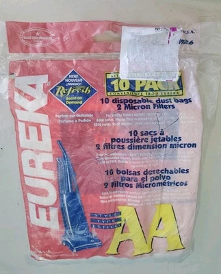 Eureka 54926 Style AA 10 Vacuum Bags 2 Micron Filters Scent On Demand. Upright - Image 1 of 4