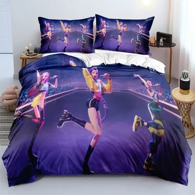 Twin/Full/Queen/King Bed Duvet/Quilt Cover Set KPop Demon Hunters Bedding Sets - Image 1 of 4