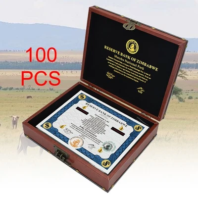 100pcs/box Zimbabwe Fifty Containers Paper Certificates Commemorative Banknotes - Image 1 of 4