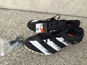 NWT Adidas Sprintstar Track & Field Spikes EG1199 Black White Men's Size 11.5 - Picture 1 of 5