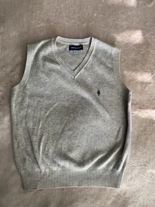 Andy & Evan Boys Size 7 Gray V-Neck Sleeveless Sweater  - Picture 1 of 8