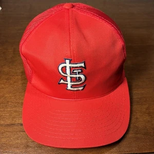 Vintage St Louis Cardinals Snapback Trucker Hat Cap Baseball 80s Rare Universal - Picture 1 of 11