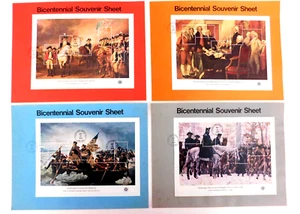 US FDC #1686-9 S/S, in Pane of 5 Stamps ea, mounted on 8x10" pg w/facts on back - Picture 1 of 4