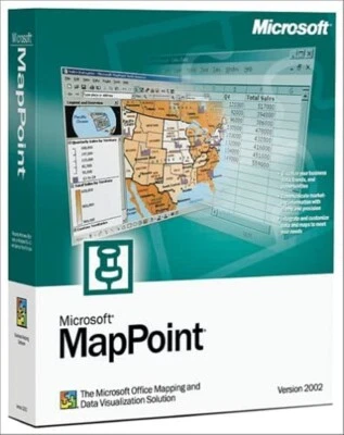 Microsoft MapPoint 2002 w/ North American Maps Full Version with License - Image 1 of 2