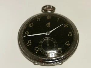 VINTAGE WW2 RARE SWISS MILITARY PILOTS MEN'S POCKET WATCH "BISCHOFF" /1944's - Picture 1 of 11